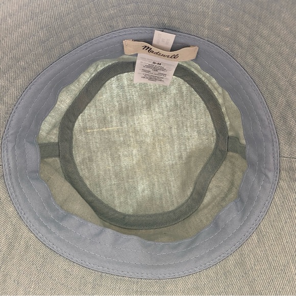 Madewell Short-Brimmed Bucket Hat S/M Light Blue - Picture 4 of 4